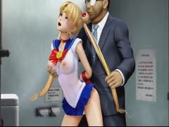 Sailor moon hentai babe got fucked by pervert old man